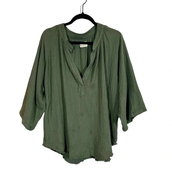 9seed Marrakech Cotton Gauze Dashiki Top Tunic Cover Up in Hunter PLEASE READ - Picture 5 of 14